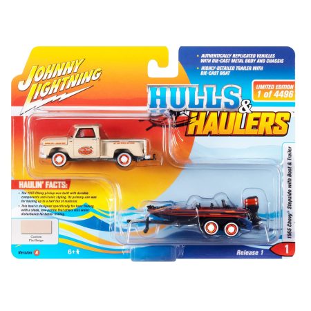 Johnny Lightning 1965 Chevy Stepside with Boat & Trailer