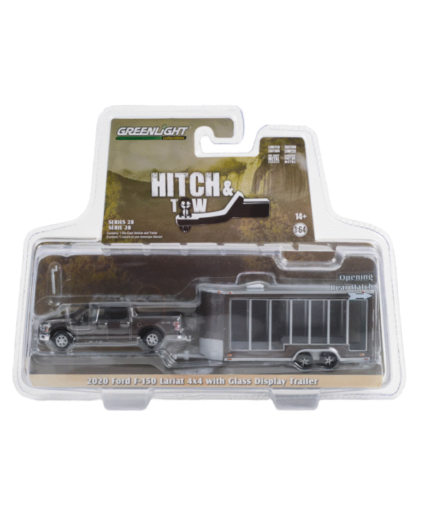 Greenlight 2020 Ford F-150 Lariat 4x4 with Glass Display Trailer