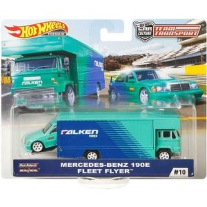 Hot Wheels Mercedes-Benz 190E & Fleet Flyer